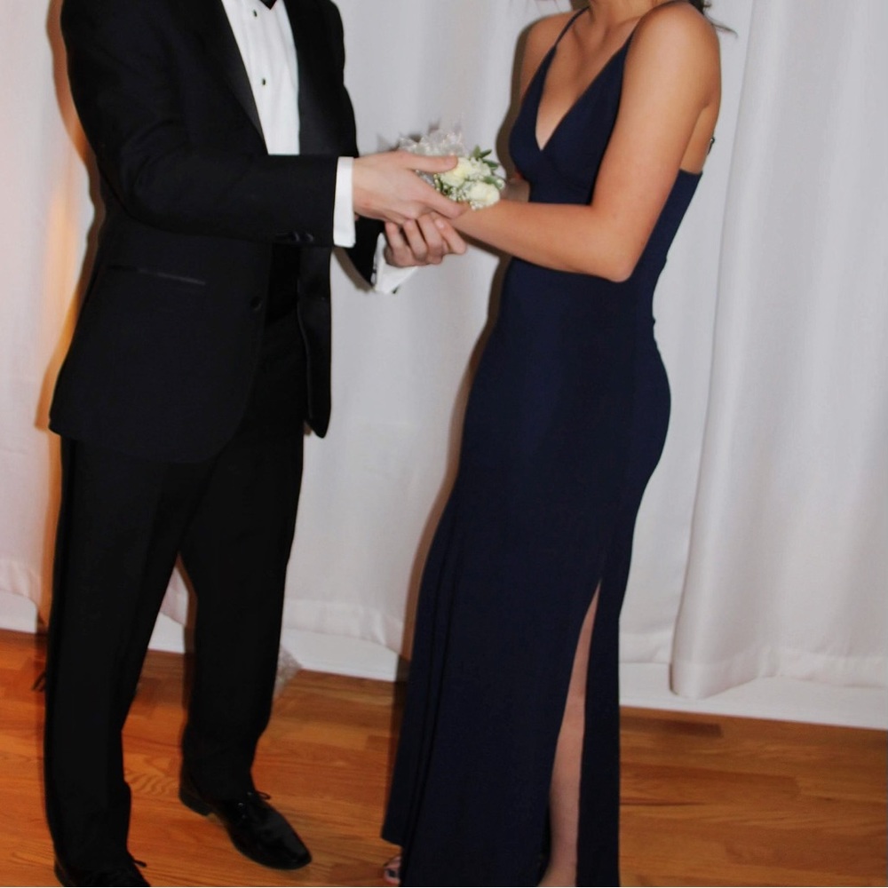 Navy blue Lulus maxi dress
